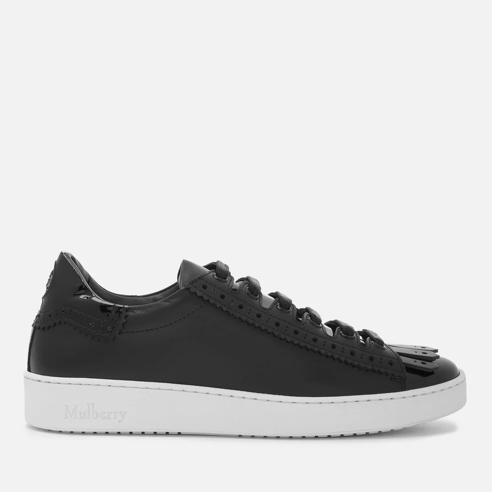 Mulberry Women's Patent Low Top Trainers - Black Image 1
