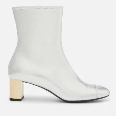 Mulberry Women's Leather Heeled Ankle Boots - Silver