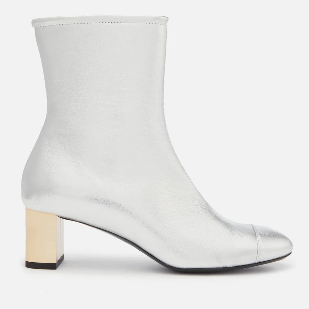 Mulberry Women's Leather Heeled Ankle Boots - Silver Image 1