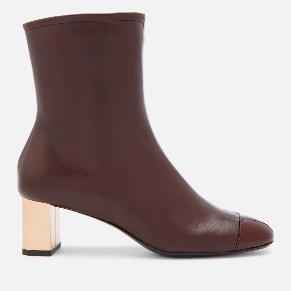 Mulberry Women's Patent Heeled Ankle Boots - Oxblood Image 1