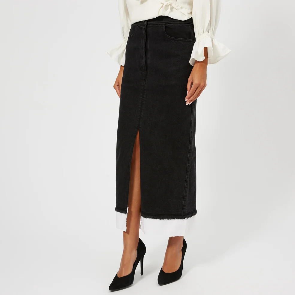 Rejina Pyo Women's Cody Skirt - Denim Black/Cotton White Image 1