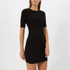 T by Alexander Wang Women's Compact Rib Cut Out Dress with Logo Elastic - Black - Image 1