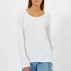 T by Alexander Wang Women's Drapey Jersey Long Sleeve T-Shirt with Darting Detail - Off White - Image 1