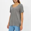 T by Alexander Wang Women's Drapey Jersey T-Shirt with T Darting Detail - Heather Grey - Image 1