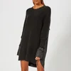 T by Alexander Wang Women's Hybrid Meets Varsity Sweater Dress with Poplin Combo - Black - Image 1