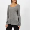 T by Alexander Wang Women's Drapey Jersey Long Sleeve T-Shirt with Darting Detail - Heather Grey - Image 1