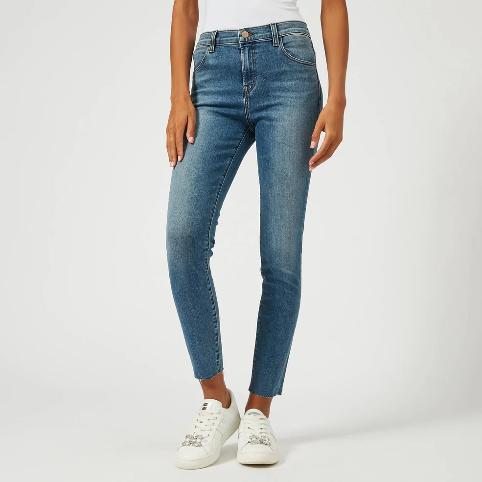 J Brand Women's Alana High Rise Skinny Cropped Jeans with Raw Hem - Delphi Image 1