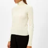MM6 Maison Margiela Women's High Neck Wool Jumper with Elbow Patches - Off White - Image 1