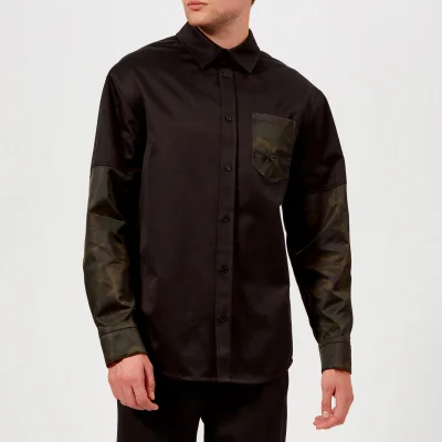 Helmut Lang Men's Camo Oversized Shirt Jacket - Black