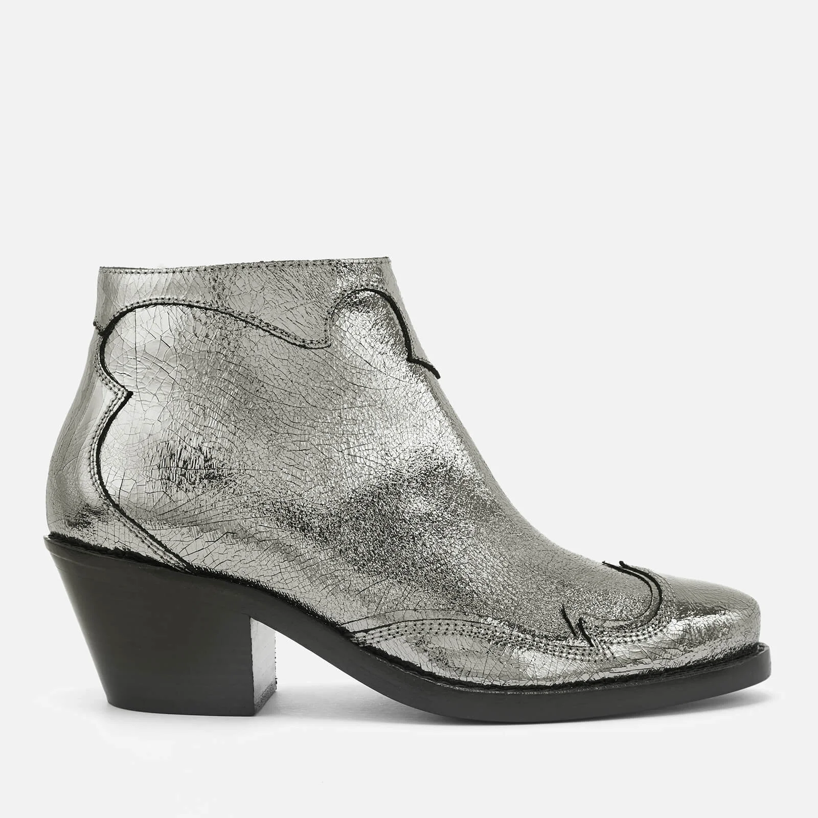 McQ Alexander McQueen Women's New Solstice Zip Ankle Boots - Silver Image 1