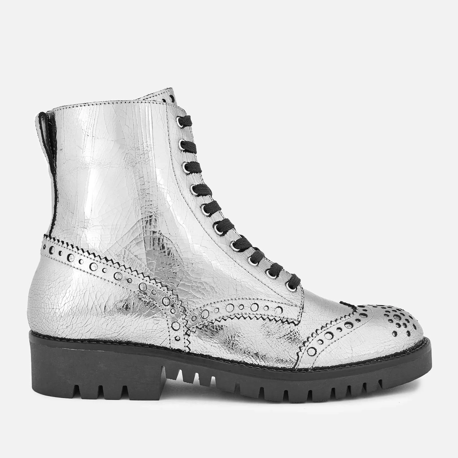McQ Alexander McQueen Women's Bess Derby Boots - Silver Image 1