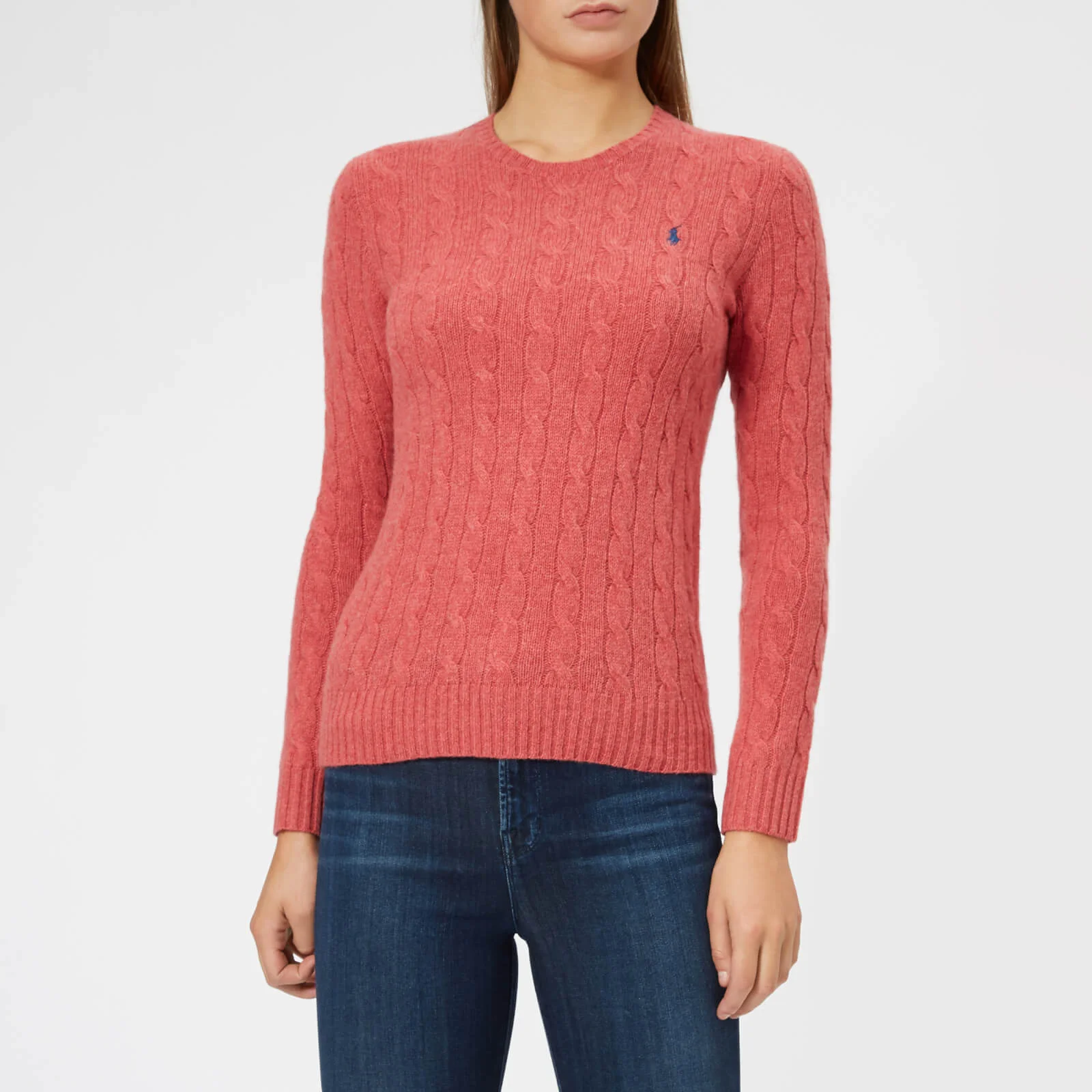 Polo Ralph Lauren Women's Julianna-Classic-Long Sleeve-Sweater - Red Slate Heather Image 1