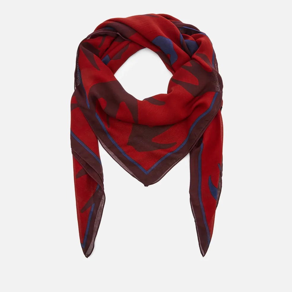 McQ Alexander McQueen Women's Swallow Swarm Scarf - Red Clay Image 1