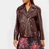 McQ Alexander McQueen Women's Zip Biker Jacket - Cherry - Image 1