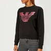 Emporio Armani Women's Pink Eagle Sweatshirt - Black - Image 1