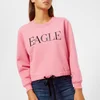 Emporio Armani Women's Eagle Writing T-Shirt - Pink - Image 1