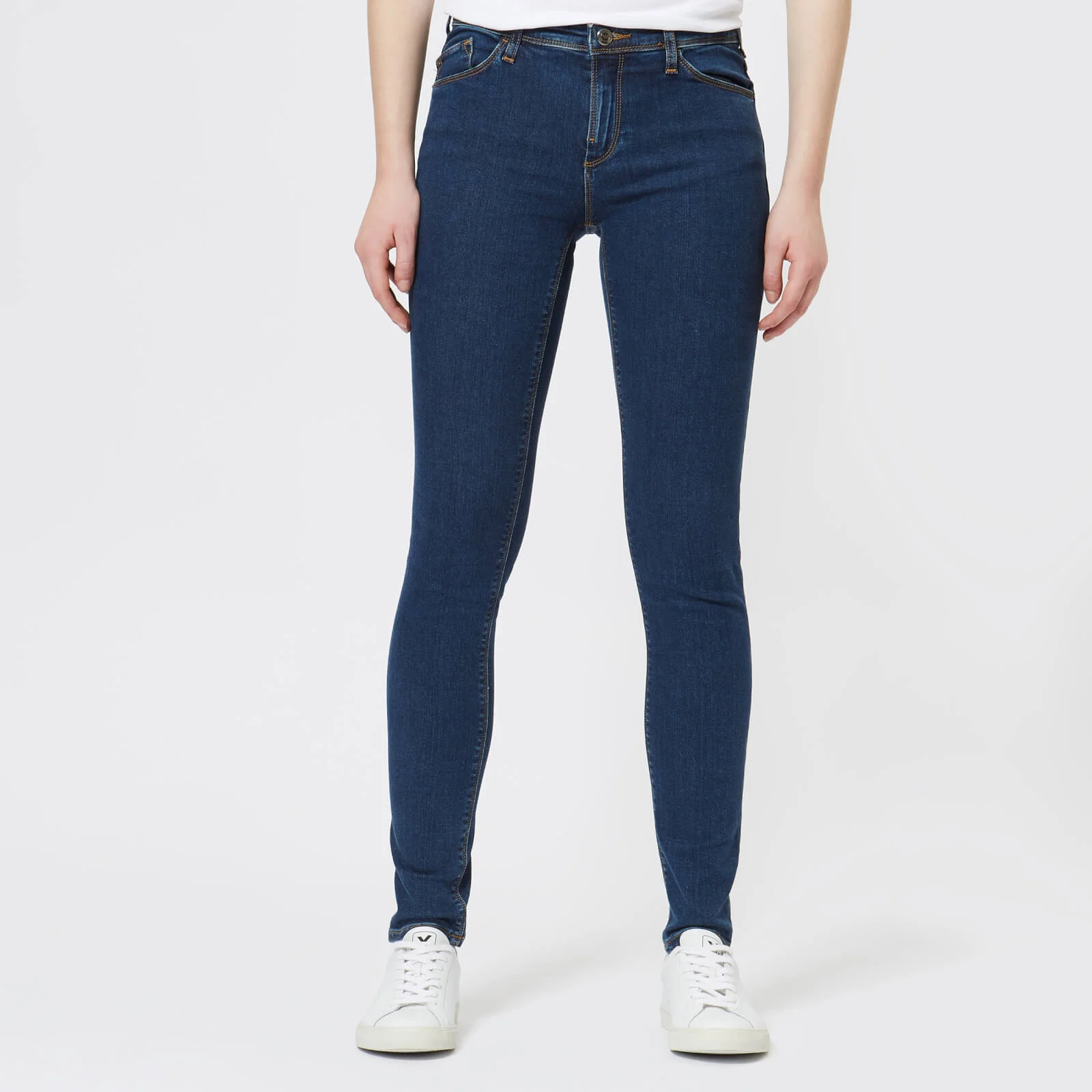 Emporio Armani Women's J28 Mid Rise Jeans - Blue Image 1