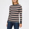 Maison Kitsuné Women's Long Sleeve Stripes T-Shirt - Multicolor Stripes - Image 1