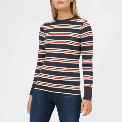 Maison Kitsuné Women's Long Sleeve Stripes T-Shirt - Multicolor Stripes