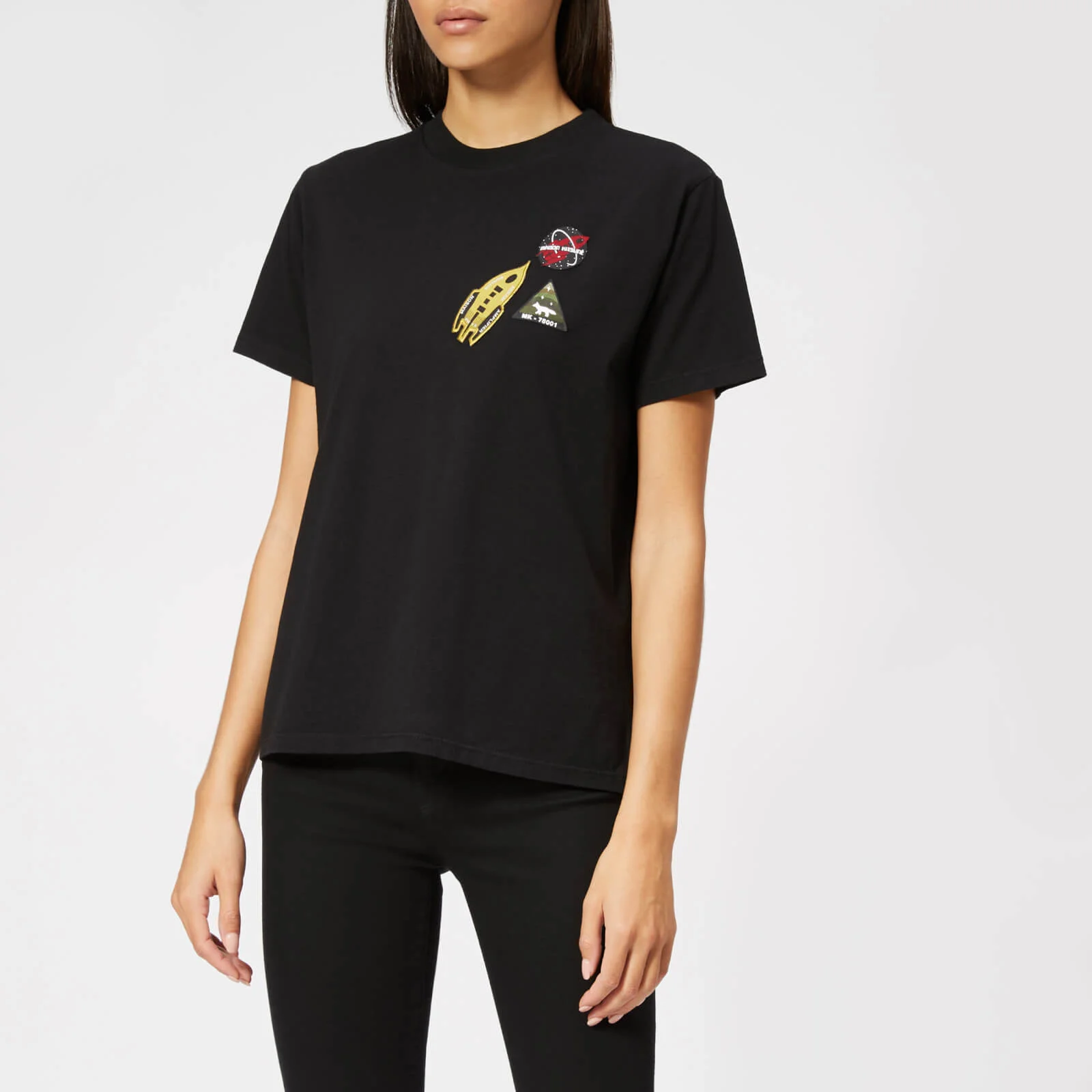 Maison Kitsuné Women's Astronaut Patch T-Shirt - Black Image 1