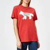 Maison Kitsuné Women's Par Rec Fox Handwriting T-Shirt - Red - Image 1