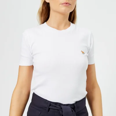 Maison Kitsuné Women's Profile Fox Patch T-Shirt - White