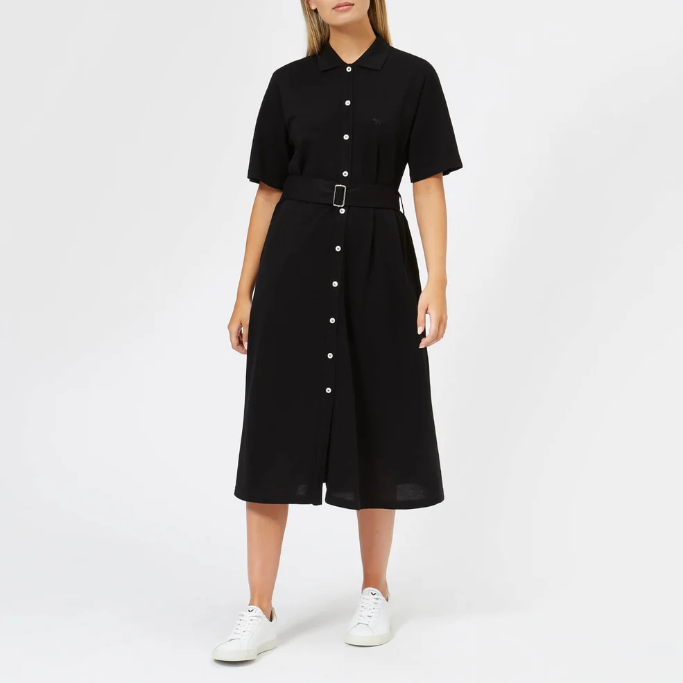 Maison Kitsuné Women's Polo Dress - Black Image 1