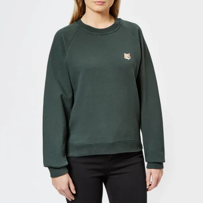 Maison Kitsuné Women's Fox Head Patch Sweatshirt - Dark Green