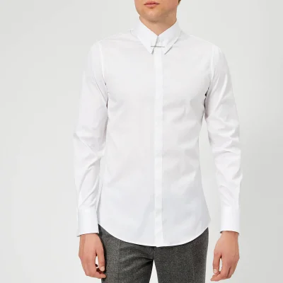 Dsquared2 Men's Stretch Poplin Pin Collar Shirt - White