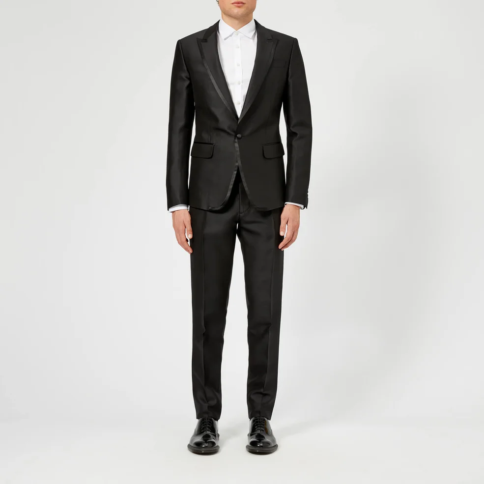 Dsquared2 Men's Silk/Wool London Fit 1 Button Suit - Black Image 1