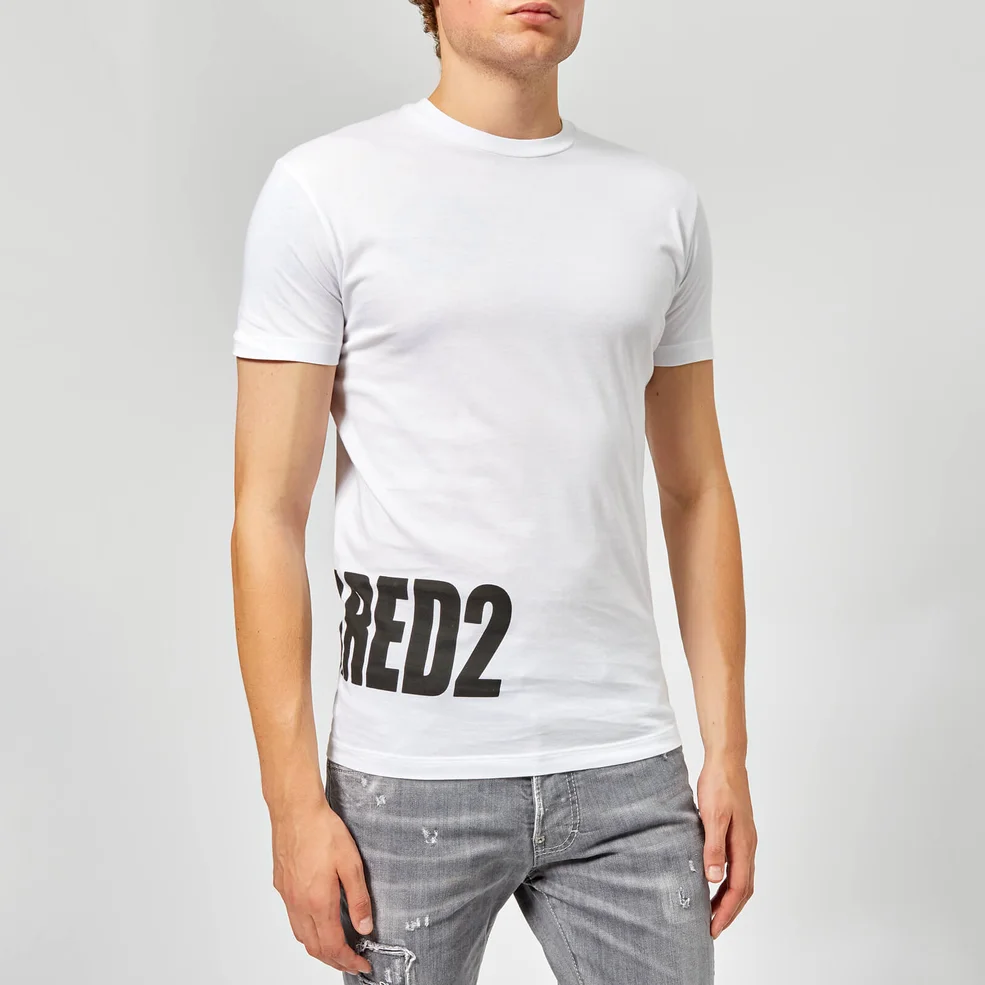 Dsquared2 Men's Hem Logo T-Shirt - White Image 1