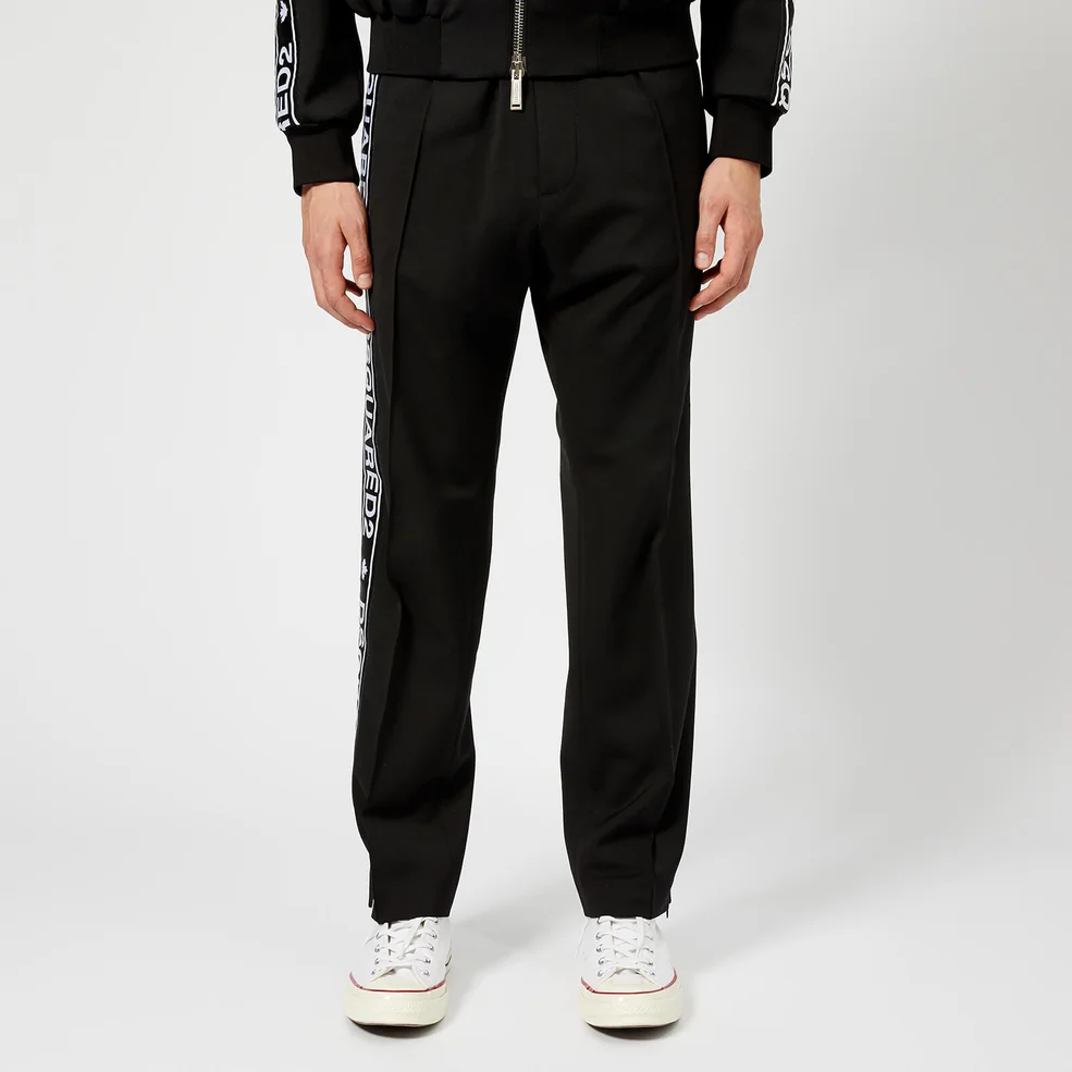 Dsquared2 Men's Wool Gym Fit Trousers - Black Image 1