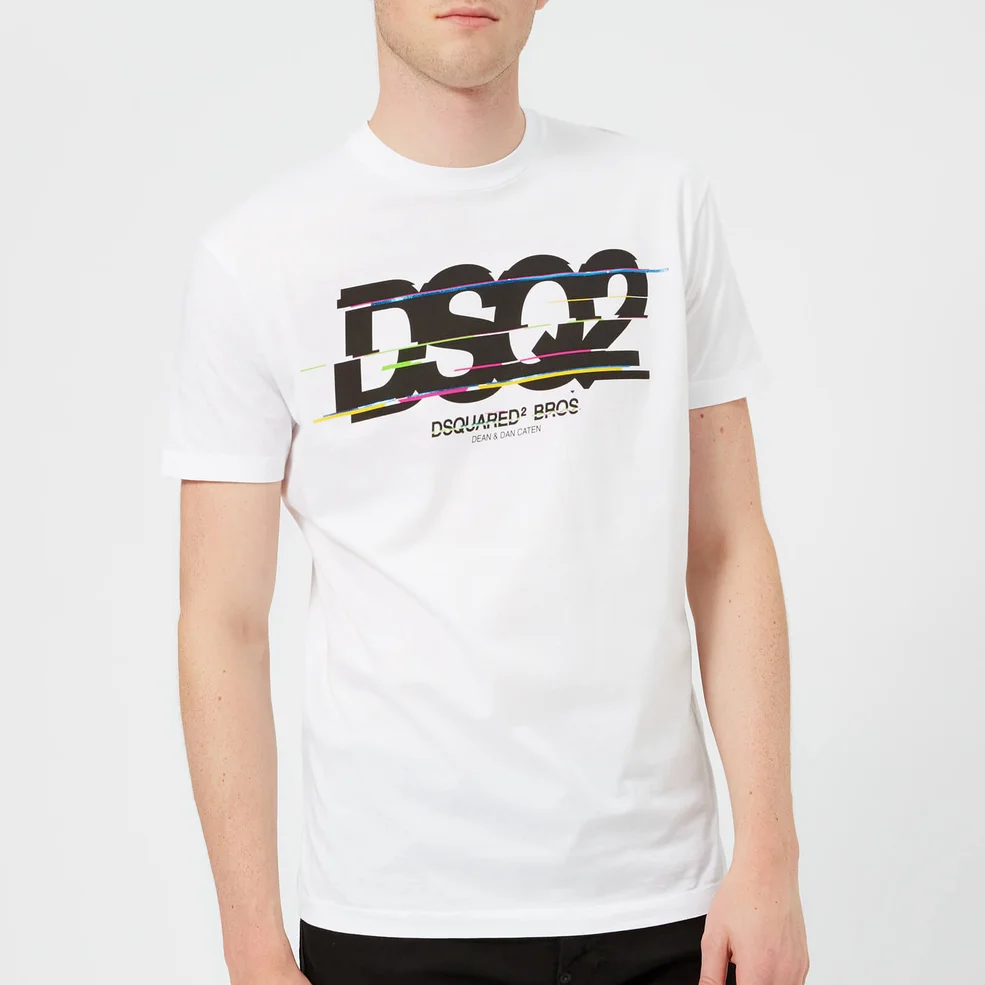 Dsquared2 Men's Long Fit Logo T-Shirt - White Image 1