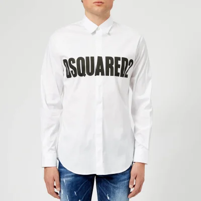 Dsquared2 Men's Stretch Poplin Logo Shirt - White