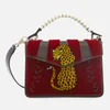 Les Petits Joueurs Women's Mini Pixie Cheetah Flower Bag - Red - Image 1
