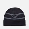 Emporio Armani Men's Beanie Hat - Blu Logo Avio - Image 1
