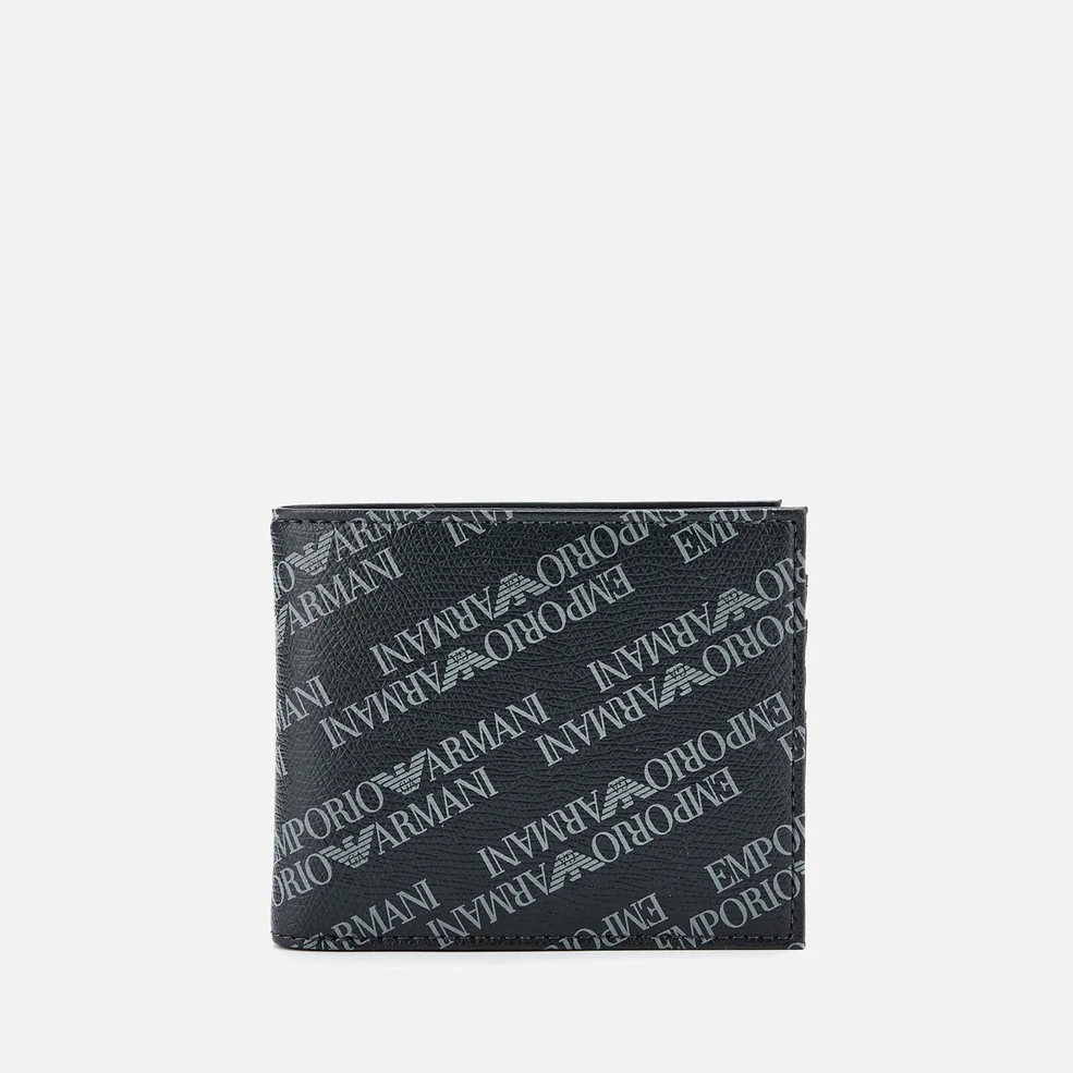 Emporio Armani Men's Bi Fold Wallet with Coin - Black Image 1