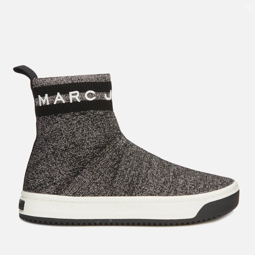 Marc Jacobs Women's Dart Sock Trainers - Silver/Black Image 1