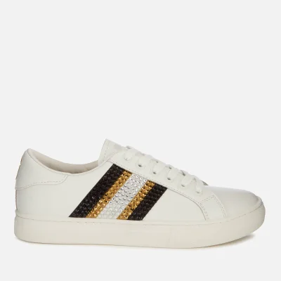 Marc Jacobs Women's Empire Strass Leather Low Top Trainers - White
