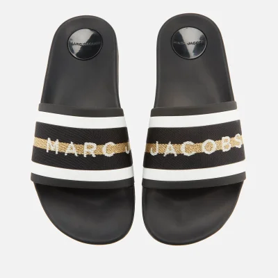 Marc Jacobs Women's Cooper Webbing Aqua Slide Sandals - Black
