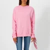 MSGM Women's Oversized Fringe Sleeve Sweatshirt - Pink - Image 1