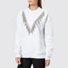 MSGM Women's Crystal Detail Sweatshirt - White - Image 1