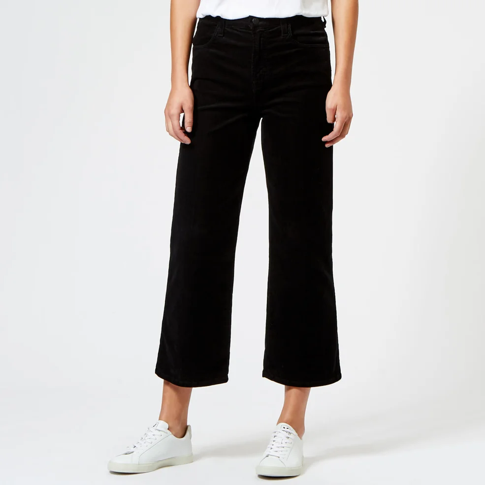 J Brand Women's Joan High Rise Crop Jeans - Black Image 1