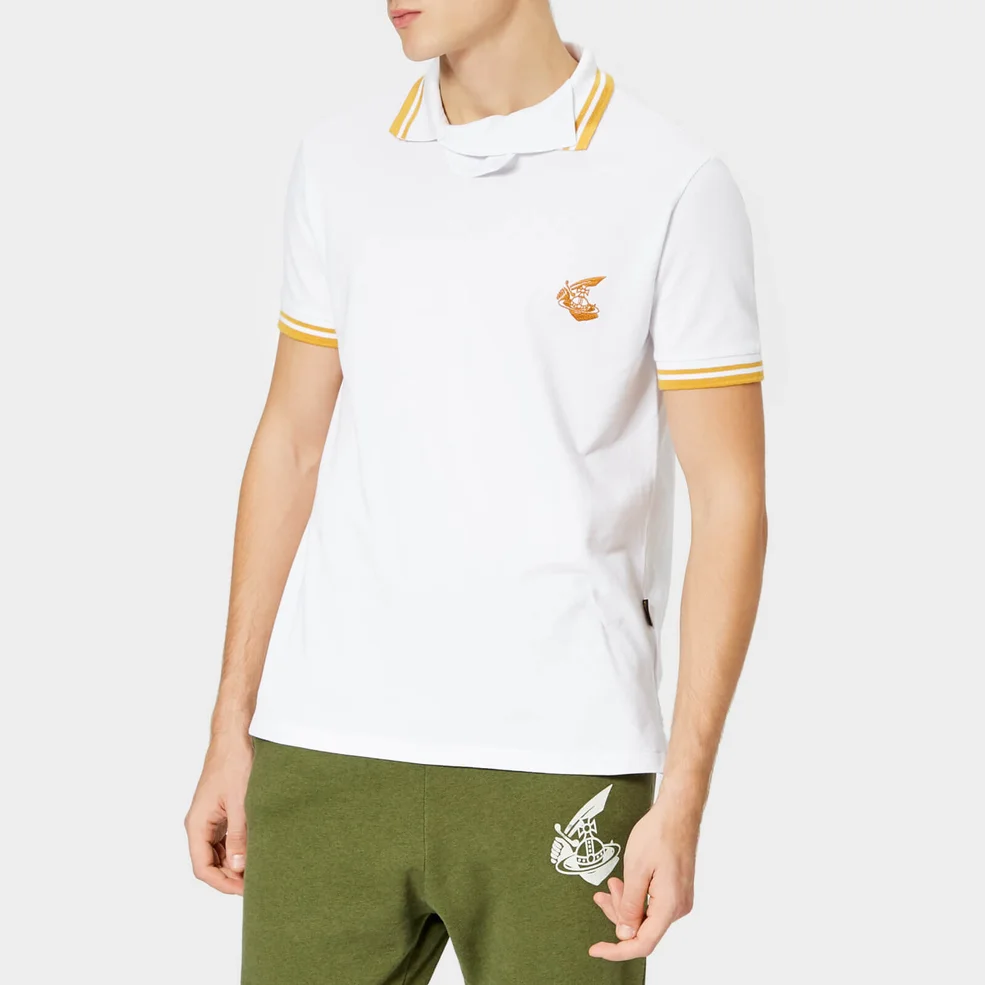 Vivienne Westwood Anglomania Men's Squiggle Polo Shirt - White Image 1
