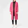 Anne Vest Women's May Asymmetric Cardigan - Pink with Pink Shearling Pocket - Image 1