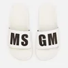 MSGM Women's Logo Slide Sandals - White/Black - Image 1