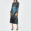 RIXO Women's Coco Slash Neck Midi Dress - Multi Sequin - Image 1