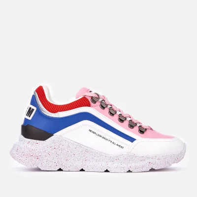MSGM Women's Runner Style Trainers - White/Red/Pink