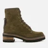 See By Chloé Women's Crosta Heeled Lace Up Boots - Loden - Image 1