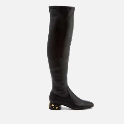 See By Chloé Women's Embellished Heel Thigh High Boots - Nero
